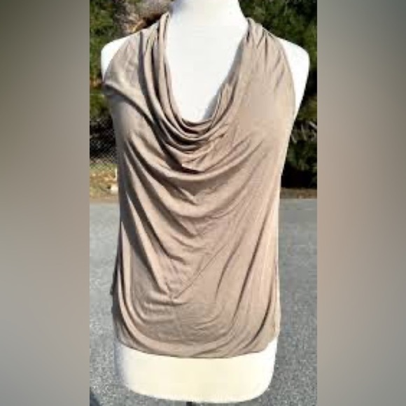 Trina Turk Shawl Neckline Champagne Tank size M - Picture 6 of 6